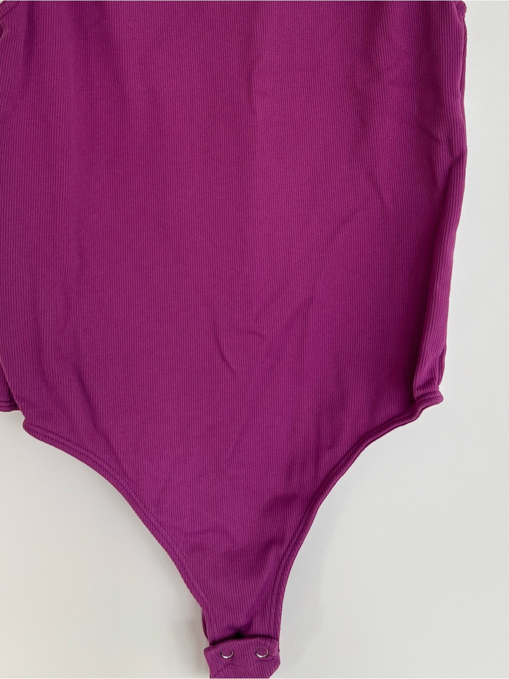 Dynamite 12” PTP Women’s Ribbed Tank One-Piece Bodysuit, Purple, Size Small. - Picture 3 of 8